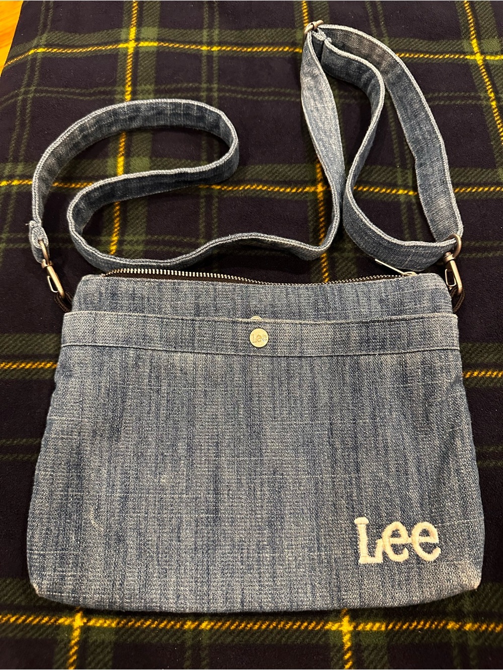 Y2K Lee Denim Crossbody Bag in Blue